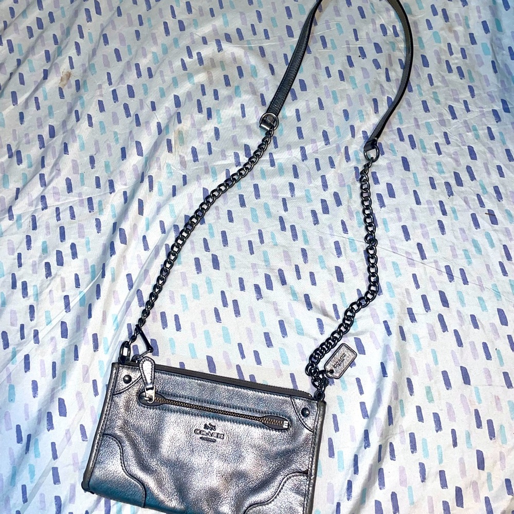Grey coach purse